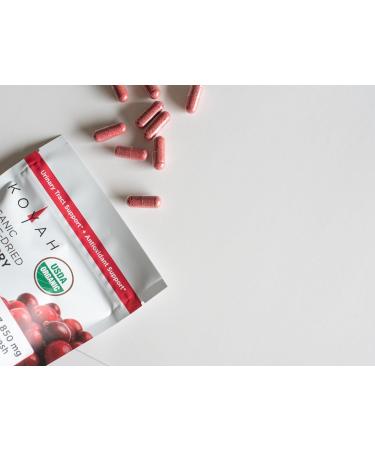 KOYAH - Organic Cranberry Capsules 500 mg Freeze-Dried Whole-Berry Vegan Non-GMO Supports Urinary Tract & Antioxidant Health 60 Capsules - Buy Online on GoSupps.com