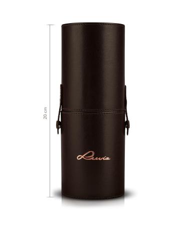 Luvia Golden Queen Makeup Brush Set - 15 Professional Kabuki Brushes with Holder & Travel Bag - Vegan Cosmetics in Brown/Rose Gold - Limited Edition - Buy Online on GoSupps.com