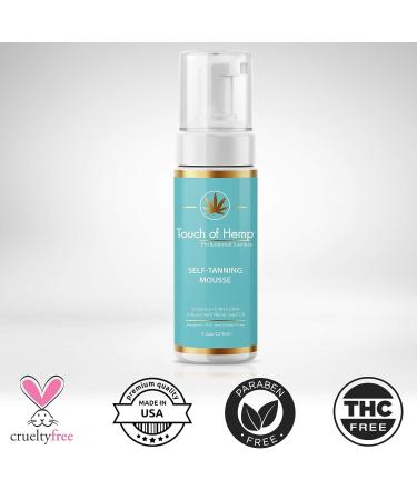 Touch of Hemp Premium Self-Tanning Mousse | Sunless Streak Free Foam | Quick Drying | Natural Golden Tan | Best Self Tanner - Buy Online on GoSupps.com