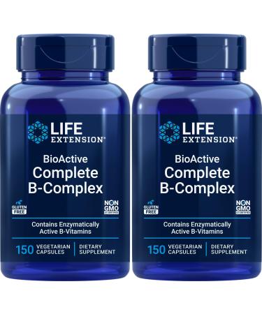 Life Extension BioActive Complete B-Complex 150 Veg Caps (Pack of 2)
