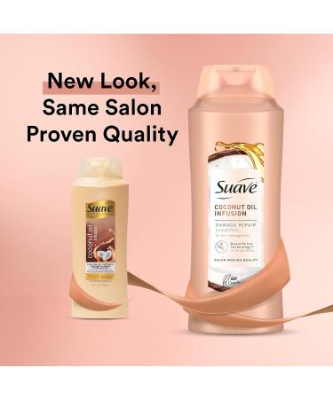 Suave Professionals Coconut Oil Damage Repair Shampoo + Conditioner 28 fl oz - Pack of 4 - Buy Online on GoSupps.com