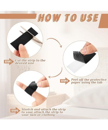 80 Pcs Moleskin Adhesive Pads | Blister Prevention Tape for Shoes & Hiking | Body Skin Protection | Black 3.14 x 0.98 Inch - Buy Online on GoSupps.com