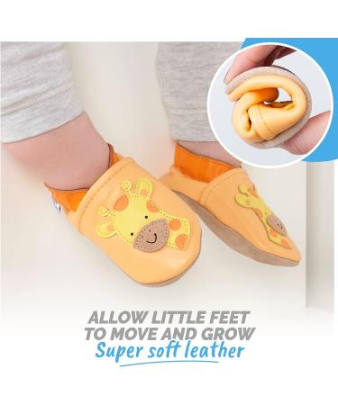 Jimmy Giraffe Baby Shoes: Soft Sole Leather Toddler Shoes for Baby Boys & Girls (6-12 Months) - Buy Online on GoSupps.com