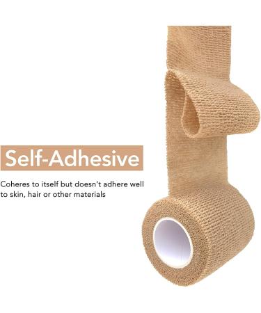 Breathable Self Adhesive Cohesive Bandage for Humans & Pets - Non Woven First Aid Wrap for Dogs Cats & Birds (Pack of 12) | Athletic & Medical Use 7.5 cm x 4.5 mtr - Buy Online on GoSupps.com