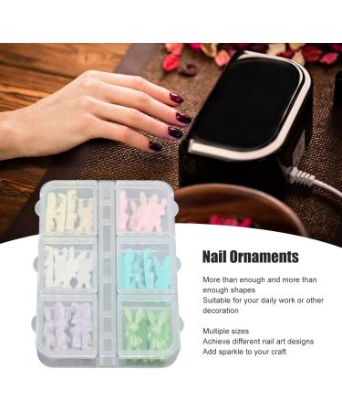 Rabbit Nail Decoration Nail Ornaments Adequate Quantity Safe Resin Multipurpose Beautiful for Nail Salon for Winter - Buy Online on GoSupps.com