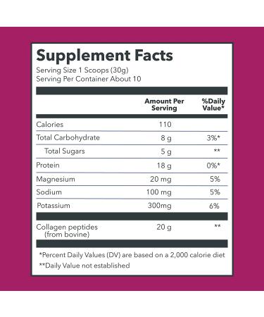 Vital Proteins Collagen Peptides Dark Chocolate Blackberry 10.8 oz - Boost Your Beauty & Wellness - Buy Online on GoSupps.com