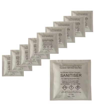 10x No-Rinse Steriliser 10g with Active Oxygen for Homebrew and Household sanitising