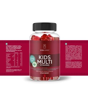 VITAYUMMY Kids Multivitamin Gummies for Kids Berry Flavor | Rich in Vitamin A C D E & B12 | Natural Gelatin-Free & Vegetarian | Manufactured in Germany | 60 Gummies 1 Month Supply - Buy Online on GoSupps.com