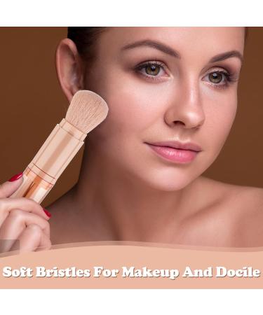 Sibba Travel Makeup Brushes Set - 4 in 1 Mini Cute Retractable Professional Makeup Brush for Foundation Powder Eye Shadow & Contour - Portable Cosmetics Accessories - Buy Online on GoSupps.com