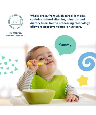 Fleur Alpine Organic Buckwheat Baby Cereal 2 Pack - 100% Whole Grain Wheat & Bavarian Cow Milk - 14oz (7oz each) + Modovik Shopping List - Buy Online on GoSupps.com