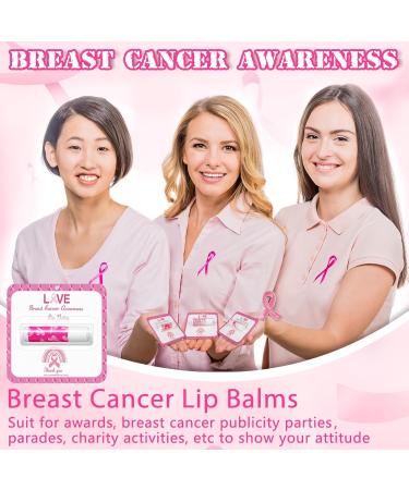 Sacubee 60 Pack Breast Cancer Awareness Lip Balms Bulk Small Pink Ribbon Thank You Lip Balms Gifts Set Breast Cancer Awareness Bulk Items Moisturizing Care Survivors Gifts for Women Men Survivors - Buy Online on GoSupps.com
