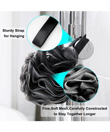 Loofah Body Scrubber 3 Pack - Exfoliating Mesh Pouf Shower Sponge for Women and Men - Buy Online on GoSupps.com