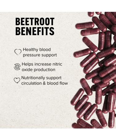 Wonder Beet Beet Root Capsules 1100mg Standardized to 2% Nitrates Helps Support Nitric Oxide Production Blood Pressure Heart Health Contains Non-GMO Beetroot Powder and Grape Seed Extract (90) - Buy Online on GoSupps.com