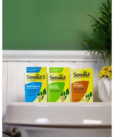Senokot-S Dual Action 30 Tablets - Natural Vegetable Laxative & Stool Softener for Overnight Relief - Buy Online on GoSupps.com