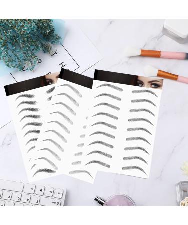 12 Sheets Waterproof 4D Eyebrow Stickers - Realistic Fake Eyebrow Transfers for Women & Girls - Buy Online on GoSupps.com
