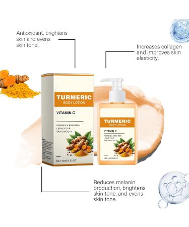 homomdy Turmeric & Vitamin C Body Lotion Natural Turmeric Skin Brightening Lotion for Men & Women Even Uneven Skin Tone Moisturizing Body Cream for Dry Skin AntiAging 1pcs - Buy Online on GoSupps.com