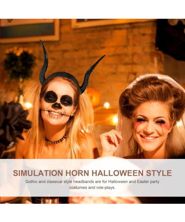 minkissy Horns Headband Horns Hairbands Viking Helmet Forest Animal Cosplay Headdress Devil Cosplay Accessories for Halloween Party Supplies - Buy Online on GoSupps.com