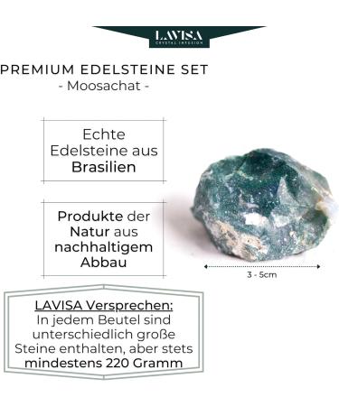 Buy Lavisa Premium Healing Stones & Gemstones Set | 100% Natural Decorative & Water Treatment Stones | Moosachat Gem Water Mixture - Buy Online on GoSupps.com