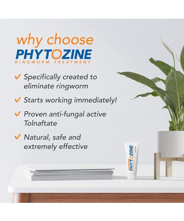 PHYTOZINE Ringworm Cream - Powerful Anti-Fungal Tolnaftate Treatment for Stubborn Skin Infections - Buy Online on GoSupps.com