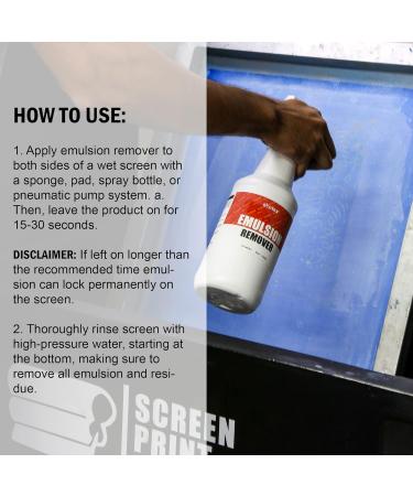 Ecotex Screen Printing Emulsion Remover (Pint - 16oz.) - Photo Emulsion Cleaner on Screen Printing Screens - Silk Screen Photopolymer Emulsion Stencil Remover - Easy to Use Screen Printing Supplies 16 Fl Oz (Pack of 1) - Buy Online on GoSupps.com