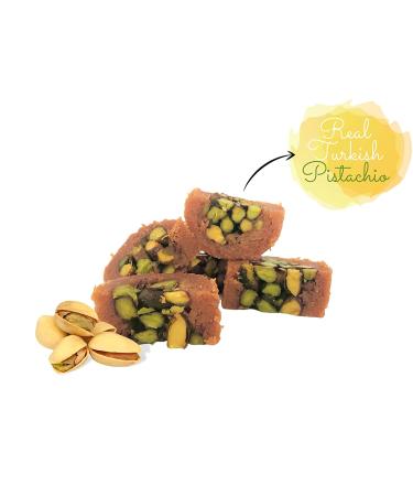 Luxury Baklava Bakery Desserts Gift Box - 300g (10.5oz) | Handcrafted Turkish Assortment with Wonderful Pistachios | 22 Pieces Bitesize Baclava Sweets for Thanksgiving & Christmas - Buy Online on GoSupps.com