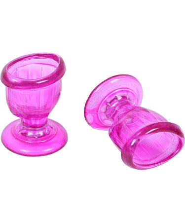 Glass Eye Wash Cup Set of 2 - Effective Eye Cleansing with Engineering Design - Eye Shaped Rim for Snug Fit - Pink - Buy Online on GoSupps.com