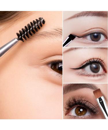 3 Piece Eyebrow Brush Set Angled Eyeshadow Eyeliner Precision Flat Shaper Small Shader for Female Girls - Buy Online on GoSupps.com