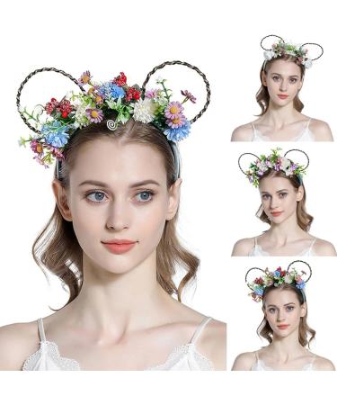 amangul Cartoon Flower Decor Headband for Ears Shaped Hair Hoop Party Headpiece Hair Band Party Cosplay Costume Props Unisex(2) - Buy Online on GoSupps.com