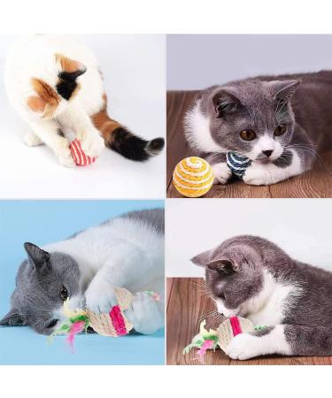Shengruili Cat Sisal Ball - 8 Eco-Friendly Interactive Cat Toy Balls for Kittens | Durable Sisal Rope | Perfect Pet Playtime - Buy Online on GoSupps.com