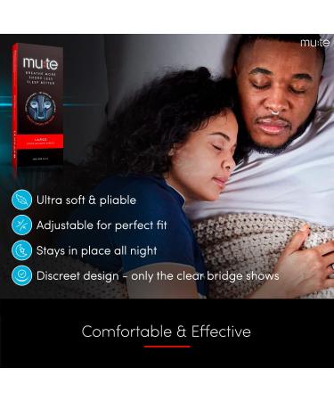 Rhinomed Mute Nasal Dilator for Snore Reduction - Large Size 3-Pk - Anti-Snoring Solution - Improved Airflow for Better Sleep - Buy Online on GoSupps.com