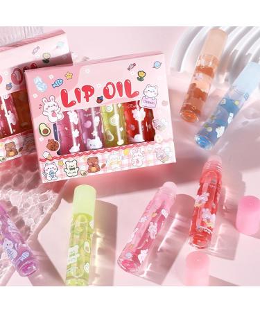 FEXPDL 6PCS Lip Gloss Set Shimmer Lip Gloss Lip Oil Light Lip Gloss Set Cute Lipgloss Sets Kids Non-Stick cup Long Lasting Lip Kit for Women and Girls - Buy Online on GoSupps.com