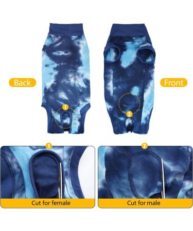 Buy Lianzimau Dogebody - Post-Op Protective Suit for Male Dogs | Wound Recovery & Comfort | Tie-Dye Blue - Buy Online on GoSupps.com