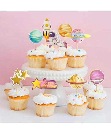 Ercadio 36 Pack Space Astronaut Cupcake Toppers Space Girl Moon Rocket Planet Cupcake Toppers Earth Planet Cupcake Picks Space Theme Gender Reveal Birthday Shower Party Supplies B-space Girl - Buy Online on GoSupps.com