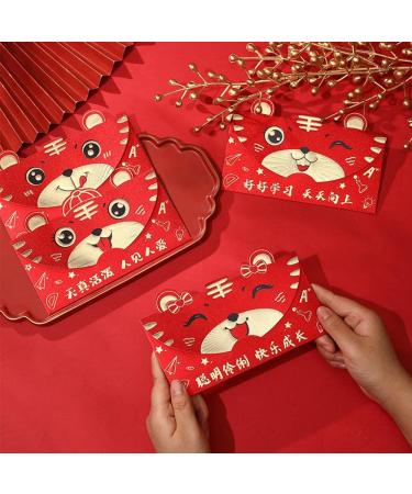 TORR 4 Pcs Chinese Red Envelopes for Lunar New Year 2022 Year of the Bao Packet Lai See for Spring Festival A - Buy Online on GoSupps.com