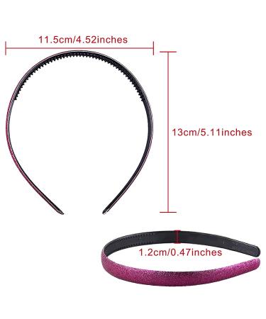 Duufin 20-Piece Glitter Headbands for Girls - Sparkly Colorful Plastic Hair Accessories | 20 Colors Candy Collection - Buy Online on GoSupps.com