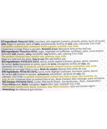 Pistachio Luxury Cream 50% Pistachios - 500g Excellent cream to spread on ice creams desserts bread biscuits cakes and pancakes - Buy Online on GoSupps.com