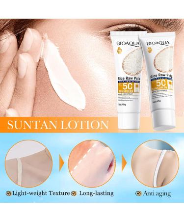 Rice Sun SPF 50+ Natural UV Face Cream SPF 50 UVA & UVB Protection Immediately - Buy Online on GoSupps.com