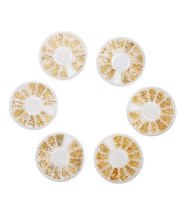 FRCOLOR 6 Boxes Nail Art Accessories Nail Accessories Nail Art Decors Manicure Nail Decors Chic Nail Decors Nail Ornament Nail Charms Manicure Decors Japanese Decorations Alloy