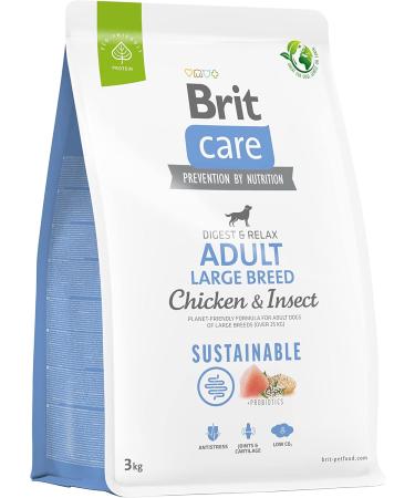 Brit Care Dog Sustainable Adult Large Breed Chicken & Insect Dry Dog Food 3kg - Buy Online on GoSupps.com