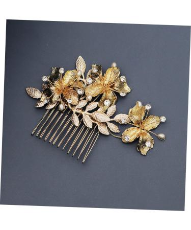 Didiseaon Wedding Hair Clip Vintage Comb Crystal Comb Attractive Hair Comb Ear Tape Bridal Hair Comb Crystal Hair Comb Leaf Hair Comb Hair Pin Bride Metallic Line Jewelry - Buy Online on GoSupps.com
