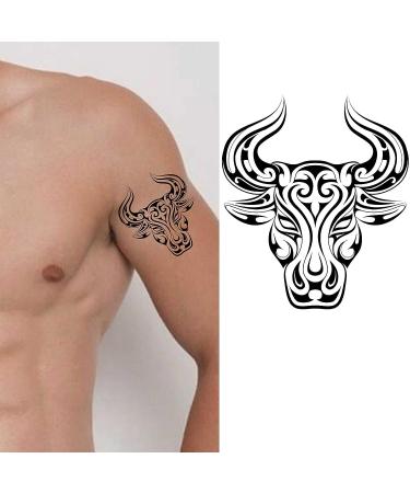 Dopetattoo 6 sheets Temporary Tattoos - Taurus Zodiac Symbol for Men and Women - Fake Tattoos for Neck, Arm, Chest - Buy Online on GoSupps.com