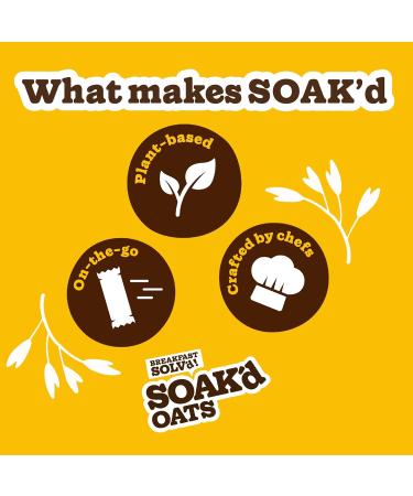 SOAK'd Oats Healthy Breakfast Bars - Box of 16 x 42g Gluten Free Apple & Raisin Baked Flapjack Healthy Snacks. Deliciously Chewy & Gut Friendly High Fibre Oat Bars for Lunck Box Gym - Buy Online on GoSupps.com