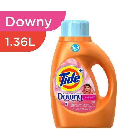Tide Plus A Touch of Downy Liquid Laundry Detergent - April Fresh 46 fl oz 29 Loads | International Shipping Available - Buy Online on GoSupps.com