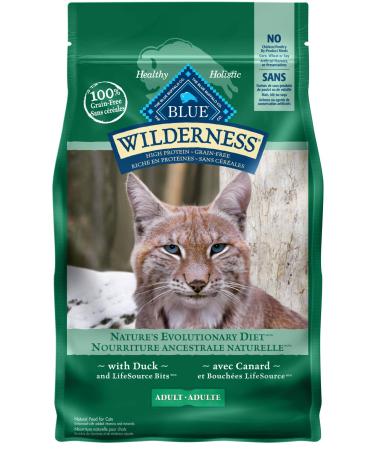 Blue Buffalo Wilderness High Protein Grain Free Natural Adult Dry Cat Food Duck 2.2kg bag Medium Bag 2.20 kg (Pack of 1) Duck