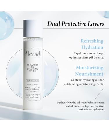 Edelweiss Oil Balancing Toner | 20% Edelweiss Extract & 11 Flower Extracts | Hydration & PH Balance | 5.07 fl oz - Perfect for All Skin Types - International Shipping Available - Buy Online on GoSupps.com