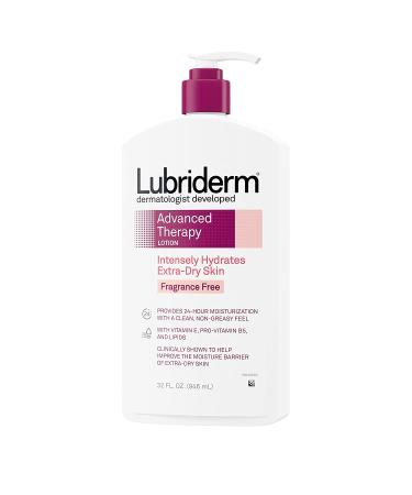 Lubriderm Advanced Therapy Fragrance-Free Moisturizing Lotion 32 fl. oz - Intense Hydration for Extra Dry Skin - Buy Online on GoSupps.com