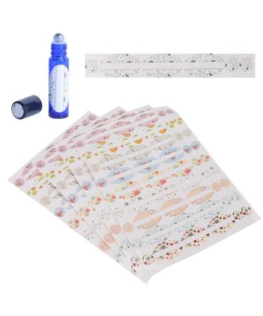 Essentialottle Labels 4 Sheet Colorful Sticker Set Portable Perfume Bottle Accessory with Exquisite Patterns for Easy Distinguishing Suitable Cosmetics Store