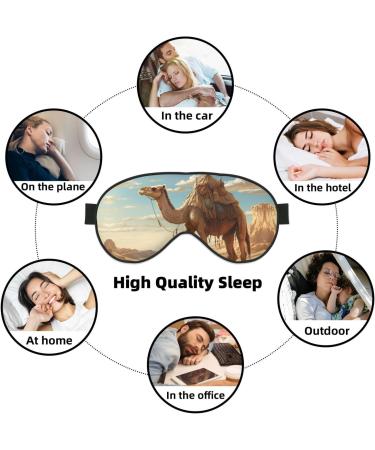 BREAUX Desert Sand Camel Print Double Sided Eye Mask | Blackout Sleep Mask for Women & Men - Ultimate All-Night Comfort - Buy Online on GoSupps.com