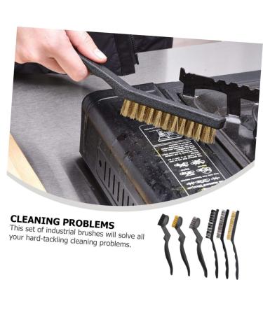 Solust 6-Part Cleaning Tool Set | Wire Handle Brush Set for Efficient Cleaning | Copper & Stainless Steel Bristles | Antistatic Design for Welders - Buy Online on GoSupps.com
