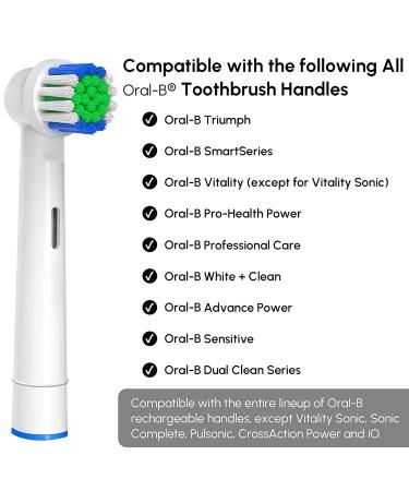20 Pack Oral-B Braun Compatible Replacement Toothbrush Heads for Pro Series - Fits Oral B Pro 500/1000/1500/3000/3757/5000/7000/7500/8000 - Professional Electric Toothbrush Heads Refill - Buy Online on GoSupps.com